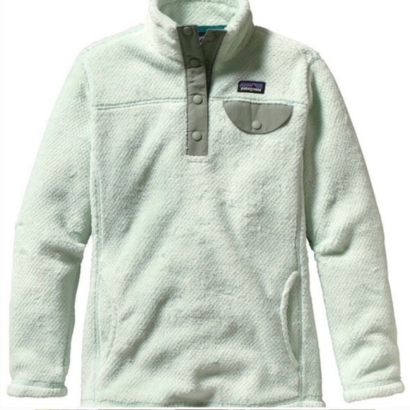 Patagonia Mint Green Snap-T Pullover Sweatshirt XL - Picture 1 of 6